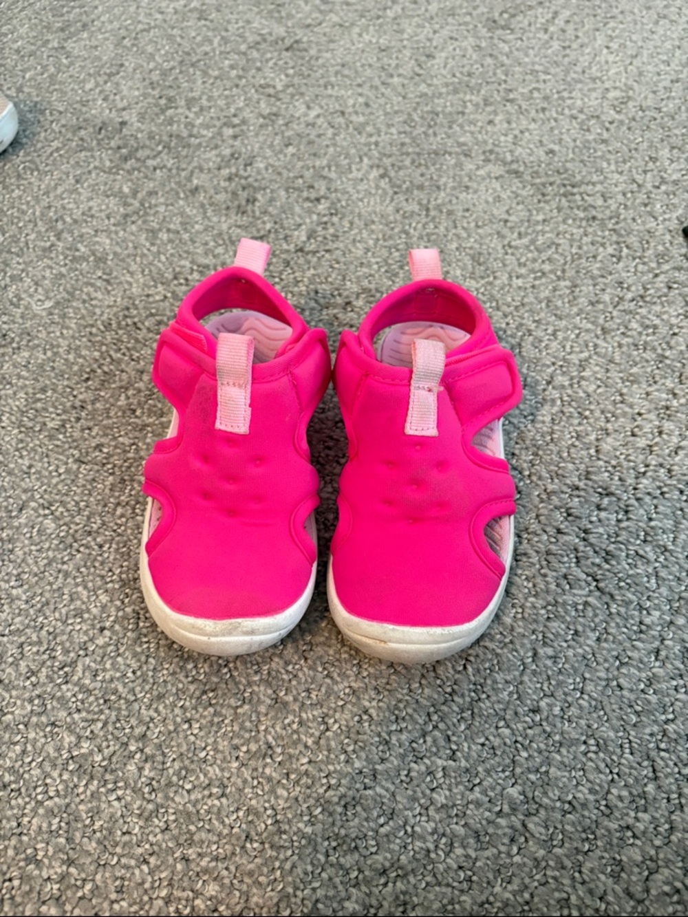Cat & Jack Bright Pink Hook-and-Loop Kids Sandals